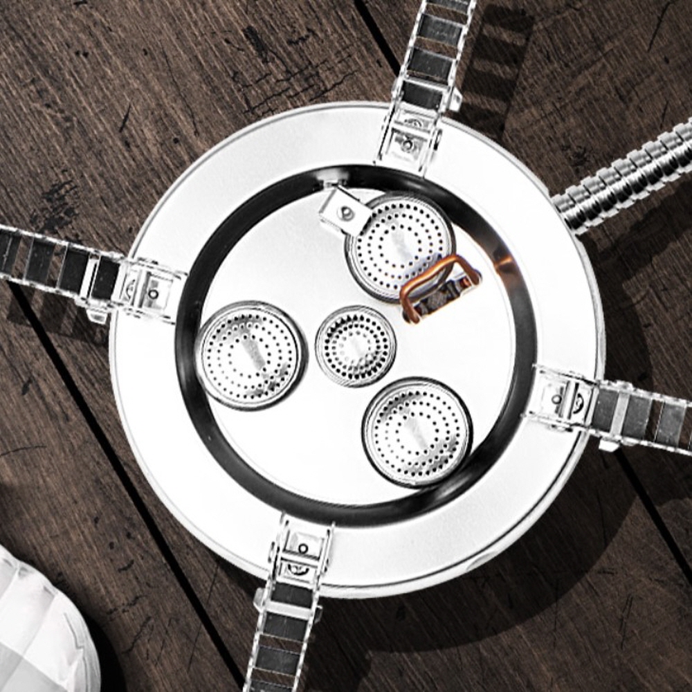 해바라기 버너 이소가스 부탄 캠핑용 강염 어댑터 고화력 스테이션 원형