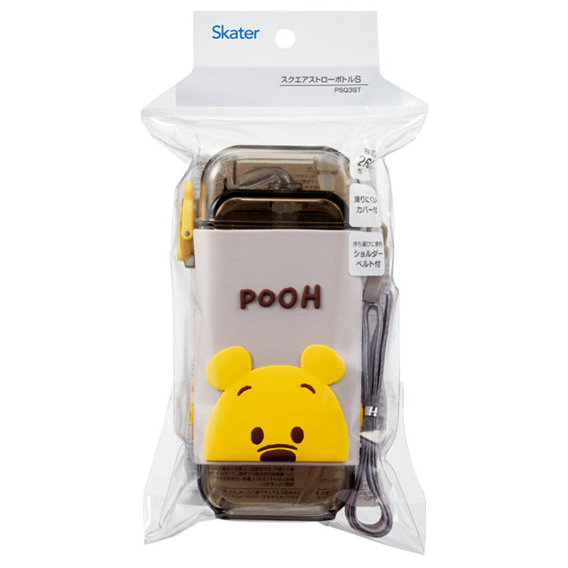 [발주상품 2~4 영업일 후 발송예정] 스케이터 곰돌이푸 캐릭터 스퀘어 스트로 보틀 280ml PSQ3ST - 주방·식기 - 하카타몰