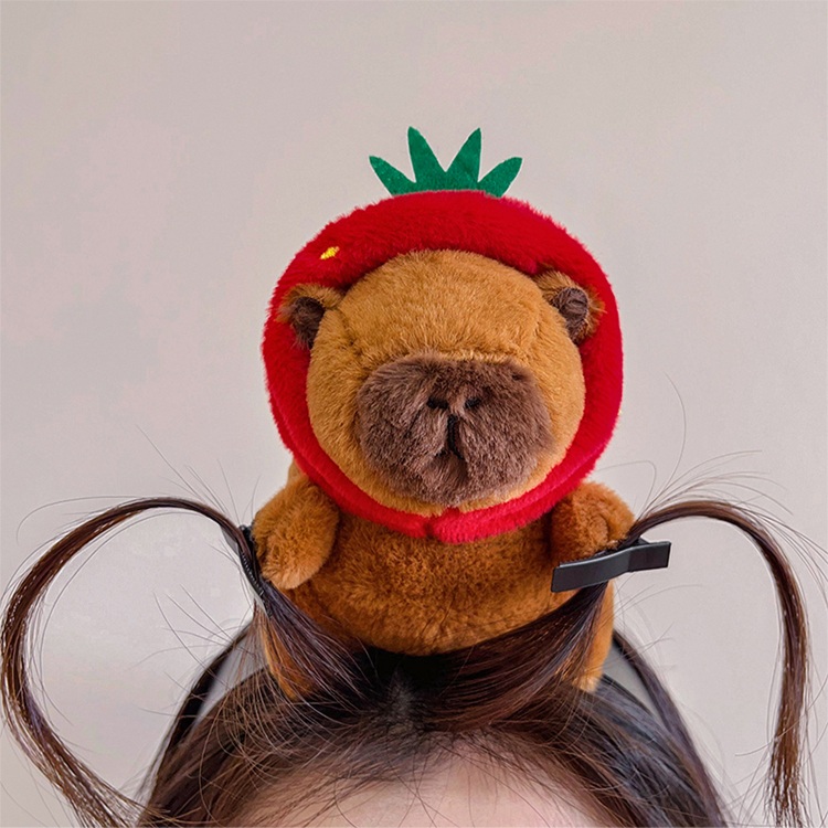 카피바라 머리띠 귀여운 생일 인형 밴드 동물 캐릭터 선물 파티 헤어밴드 - 상품 이미지