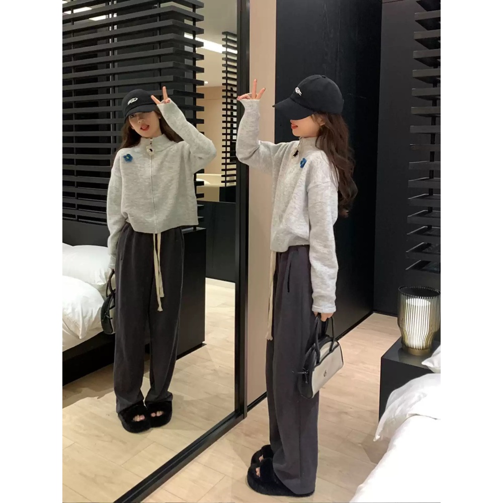 간절기 여성 루즈핏 하이넥카라 집업 가디건 - 상세 이미지 4
