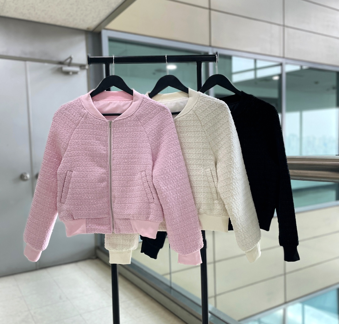 펄 트위드 숏점퍼 캐쥬얼 봄 여성점퍼 샤스커트레이어드 여자여자몰