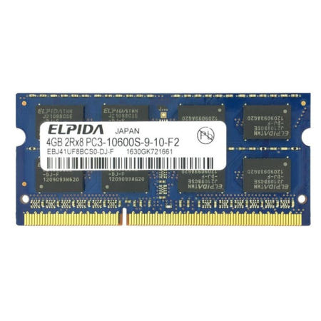 엘피다 4G 2RX8 PC3-10600S-9-10-F2 DDR3 1333 SODIMM 노트북 메모리
