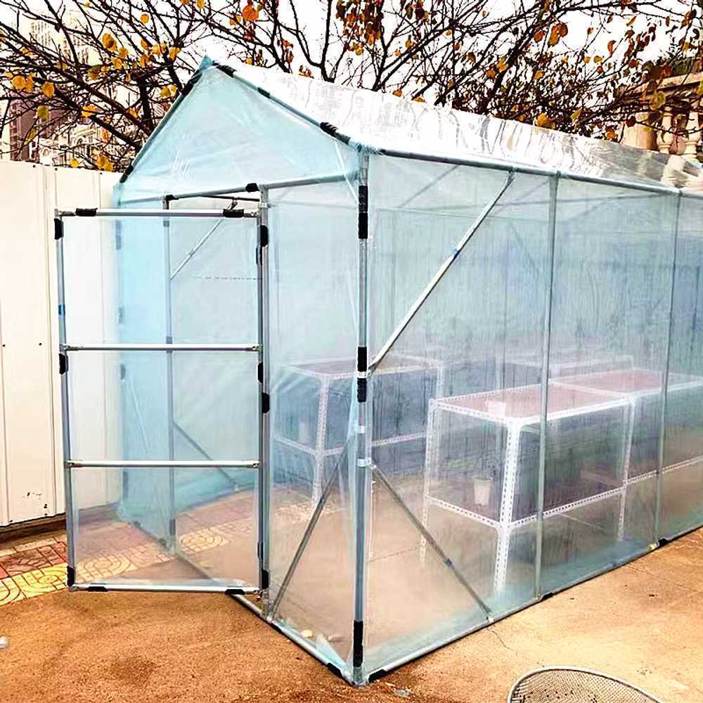 조립식 비닐하우스 옥상 온실 텃밭 투명 보온 농막 2x2x2.25m - 상세 이미지 5