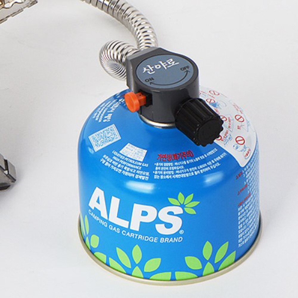 해바라기 버너 이소가스 부탄 캠핑용 강염 어댑터 고화력 스테이션 원형