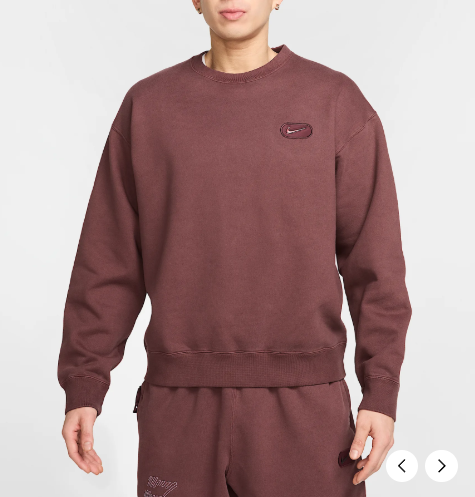 국내매장판 나이키 솔로 스우시 플리스 크루 맨투맨 D4 HJ2237-652