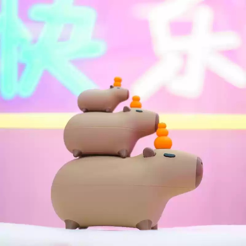 카피바라 피규어 악세사리 선물 모니터 미니어쳐 귀여운 미니어처 모형 장난감 동물 - 상세 이미지 3