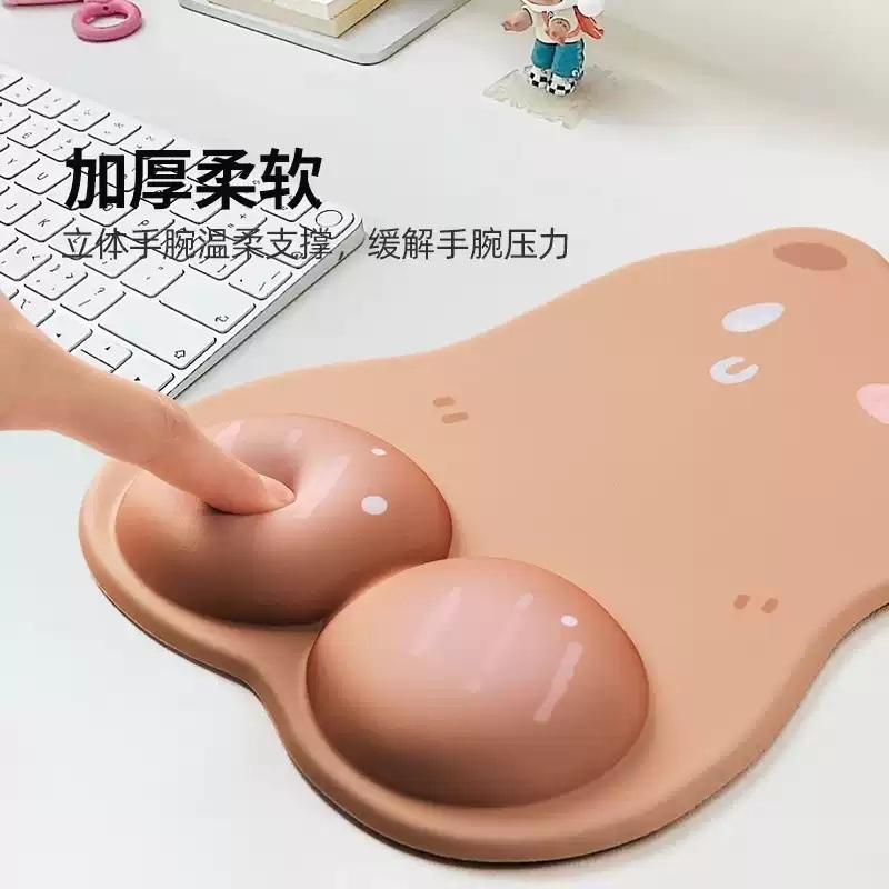 카피바라 마우스패드 키보드 패드 장패드 매트 책상 동물 꾸미기 캐릭터 귀여운 - 상세 이미지 4