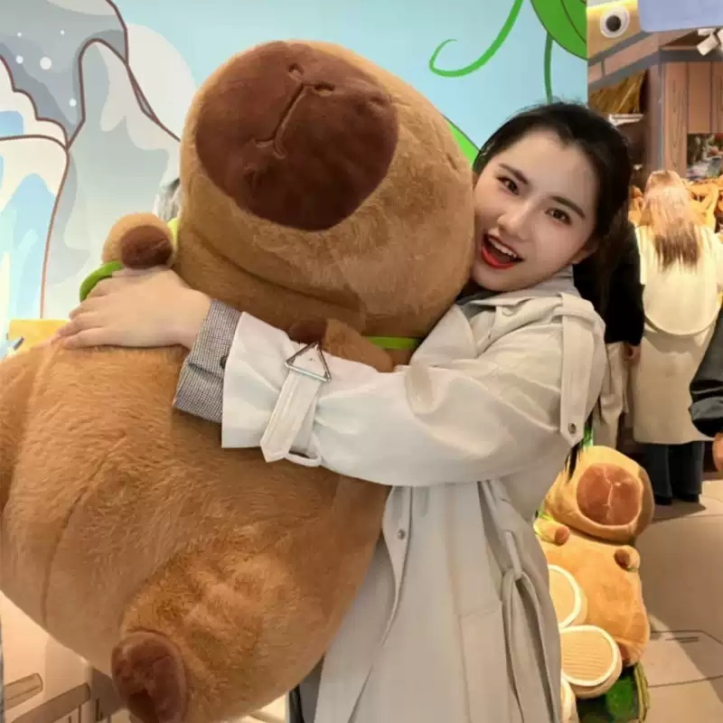 카피바라 인형 귀여운 대형 쿠션 봉제 콧물 베개 모찌 선물 거북이 - 상세 이미지 5
