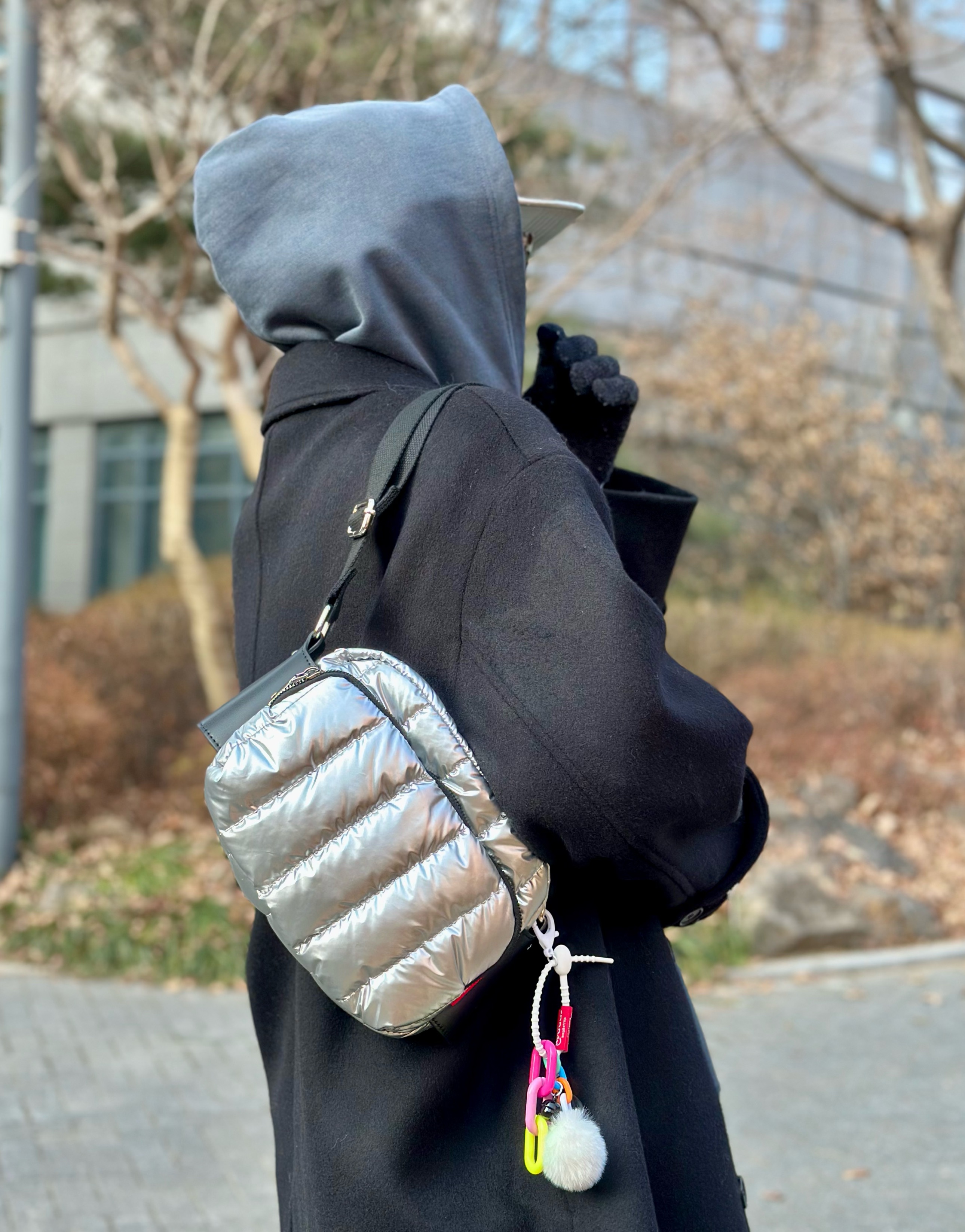 mddas 구름 패딩가방 여성 숄더백 호보 데일리 퀼팅 보부상 가방 나일론 미니 겨울