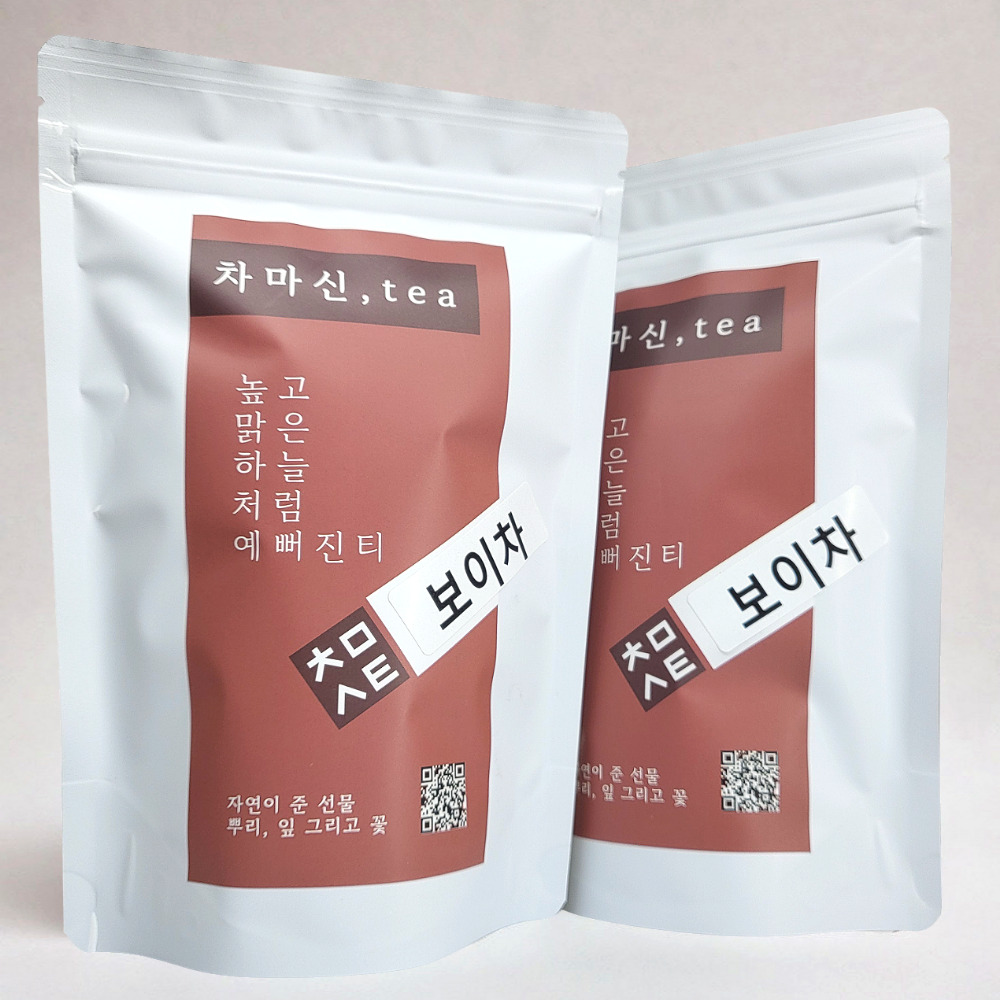 [100티백] 중국 보이차 티백 고급 운남성 보이차 흑차 50개입, 2개 - 상품 이미지