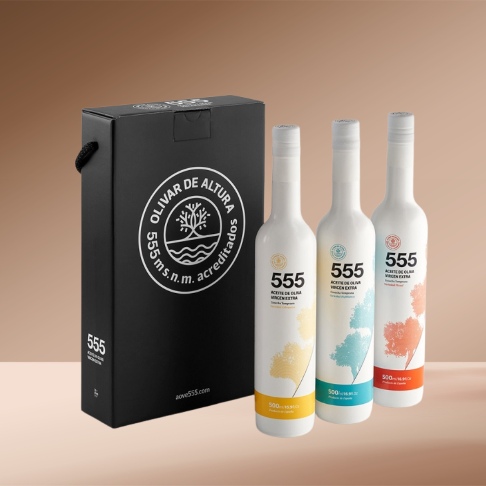 555 Extra Virgin Olive Oil MIXED GIFT BOX 555 EV 올리브 오일 3종 믹스 기프트 박스 각 500ml - 상품 이미지