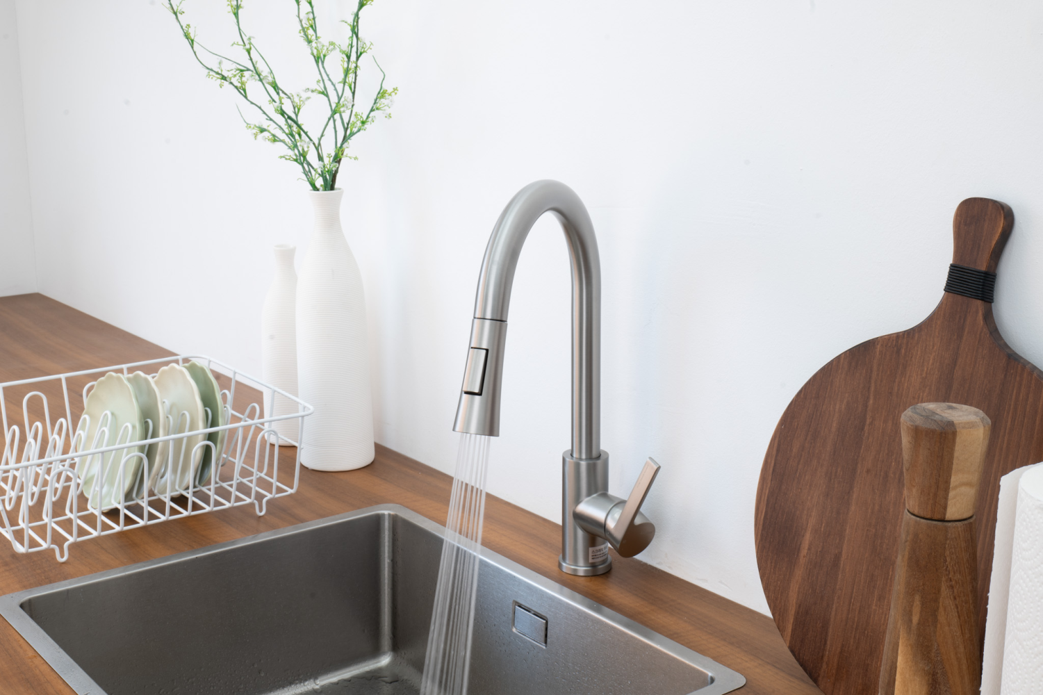 하봄 무광 와이드 싱크대수전 폭포 원홀 주방수전 폭포수 수도꼭지