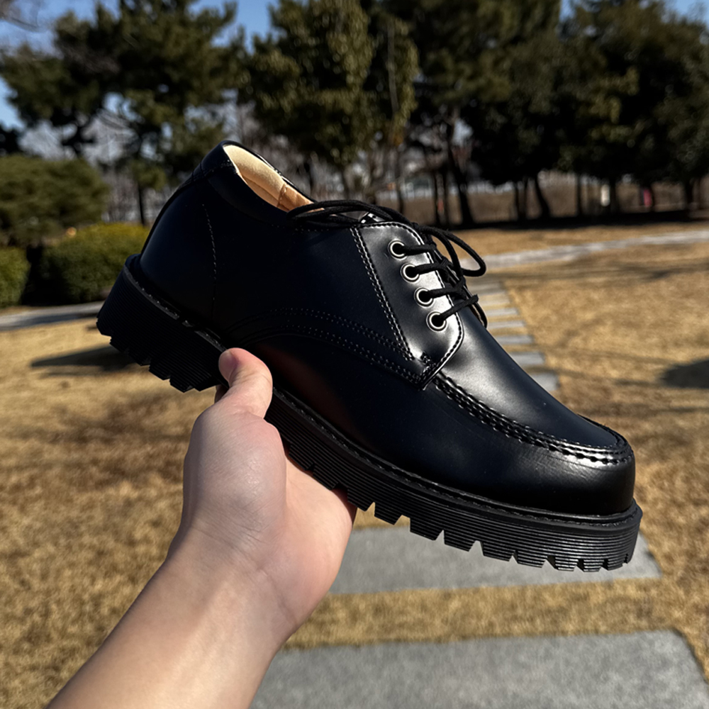 7cm 남성 키높이 더비슈즈 캐주얼 구두 골프라인 제품 이미지