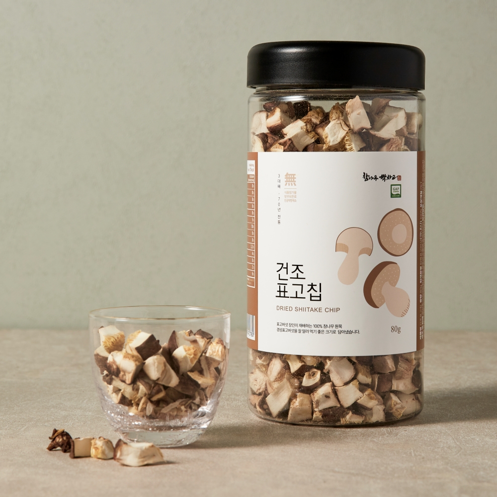 유기농 표고칩 건표고버섯(80g) 참나무 표고버섯