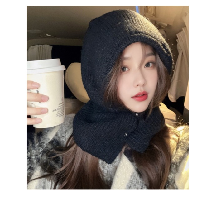 따뜻한 바라클라바 후드 넥워머 바라클라바 모자 버튼 바라클라바 단추 - 상세 이미지 3