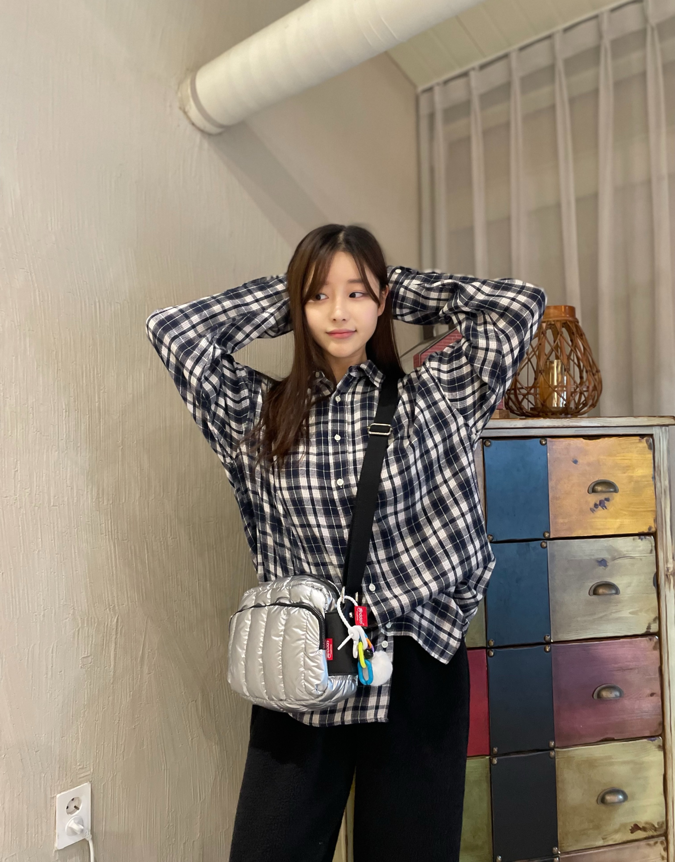 mddas 구름 패딩가방 여성 숄더백 호보 데일리 퀼팅 보부상 가방 나일론 미니 겨울