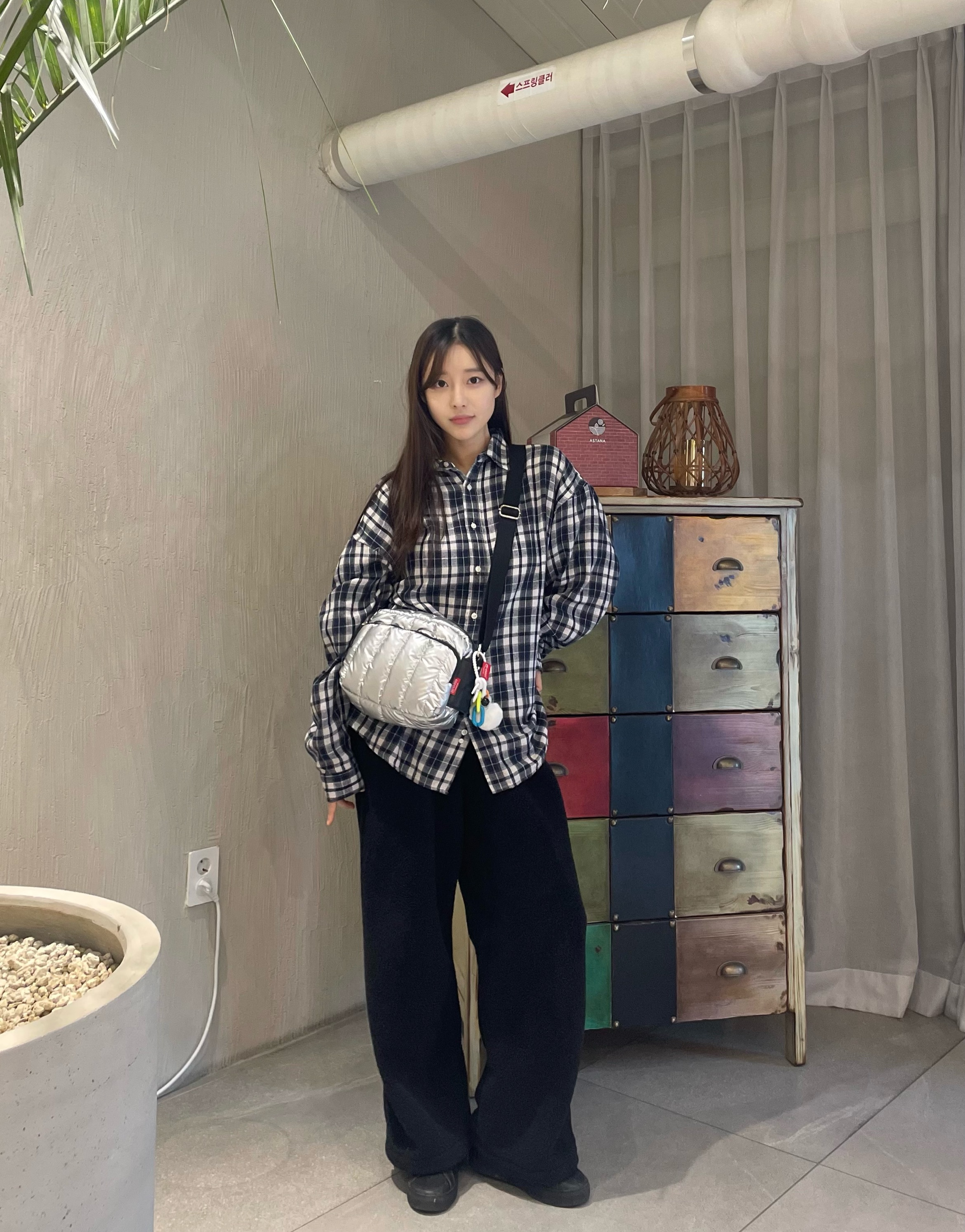 mddas 구름 패딩가방 여성 숄더백 호보 데일리 퀼팅 보부상 가방 나일론 미니 겨울