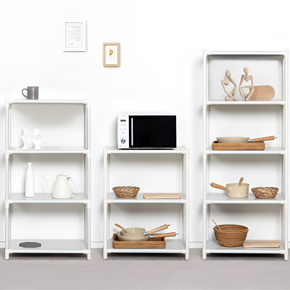 선반 수납선반 다용도 팬트리 시스템 다용도실 모듈 랙 조립 4단