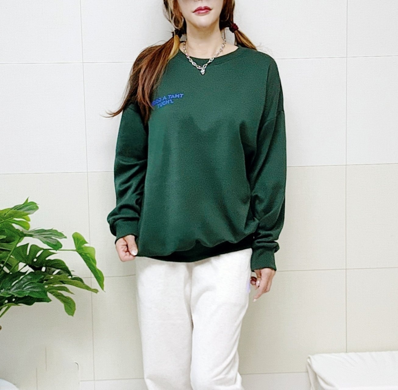(국산/자체제작/당일발송) 여성 오리박스 맨투맨 티셔츠 30대여성 루즈핏 오버핏 - 상세 이미지 5