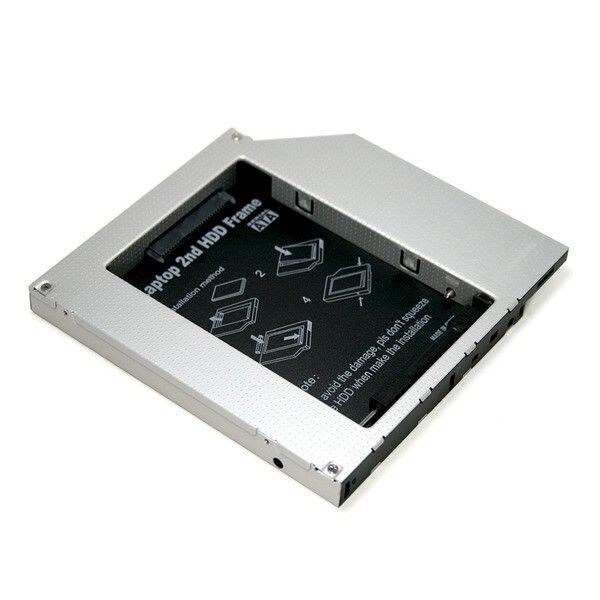 노트북 멀티부스트 DVD RW SSD 세컨 하드 베이 브라켓 정품 ODD 슬롯에 설치 노트킹 12.7mm SATA to SATA : 리온유통