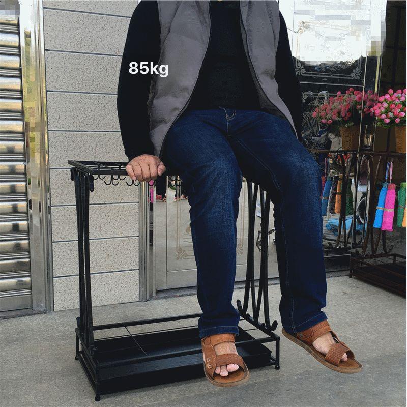 학교용 우산 꽂이 철제 업소용 반별 정리 카페 모던 우산꽂이 60cm 높이 10구 8걸이 블랙 - 상세 이미지 5
