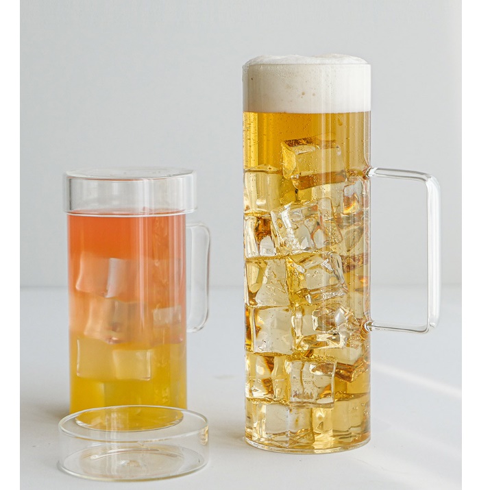 대용량텀블러 손잡이 투명 내열유리텀블러 대형텀블러 1000ml - 상세 이미지 4