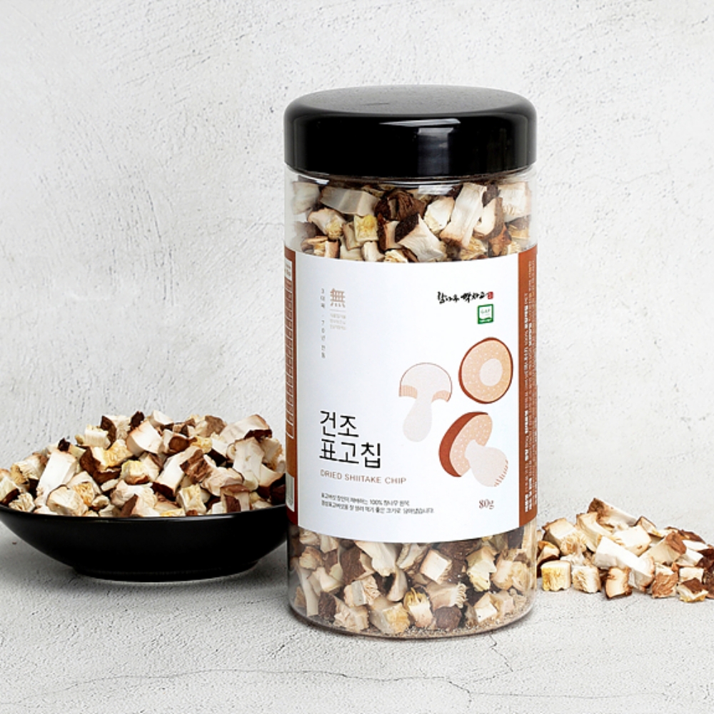 유기농 표고칩 건표고버섯(80g) 참나무 표고버섯 - 상세 이미지 3