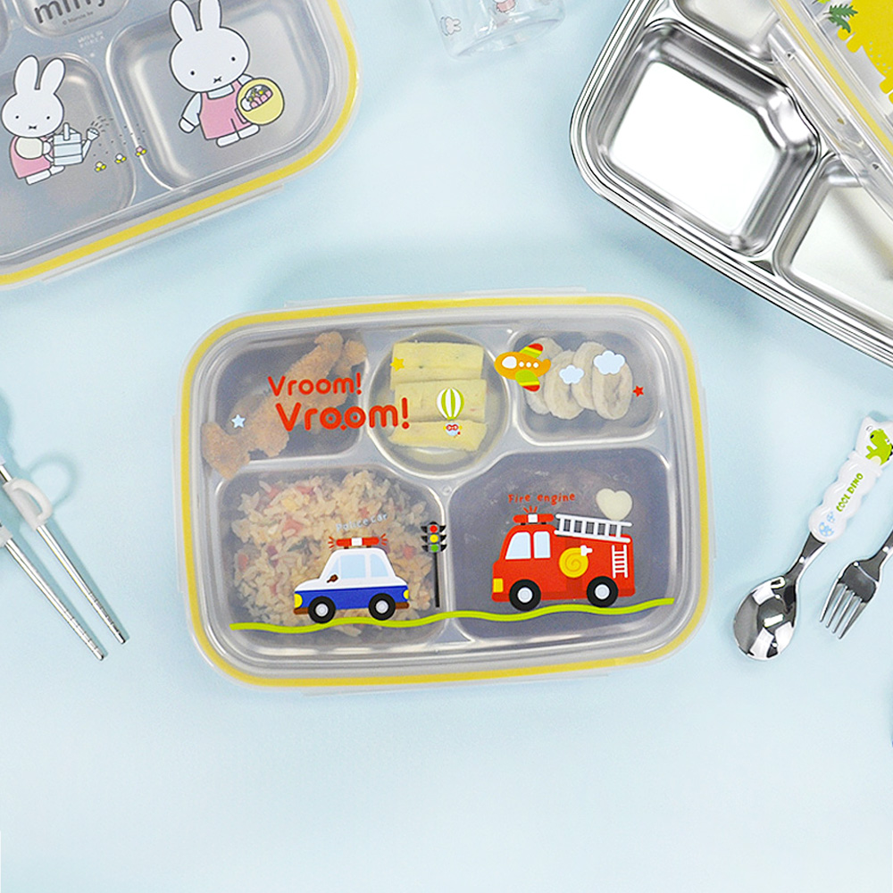 어린이집 캐릭터 뚜껑 식판 세트 유치원준비물 국산 유아 깊은형 스텐 식판도시락 부릉부릉