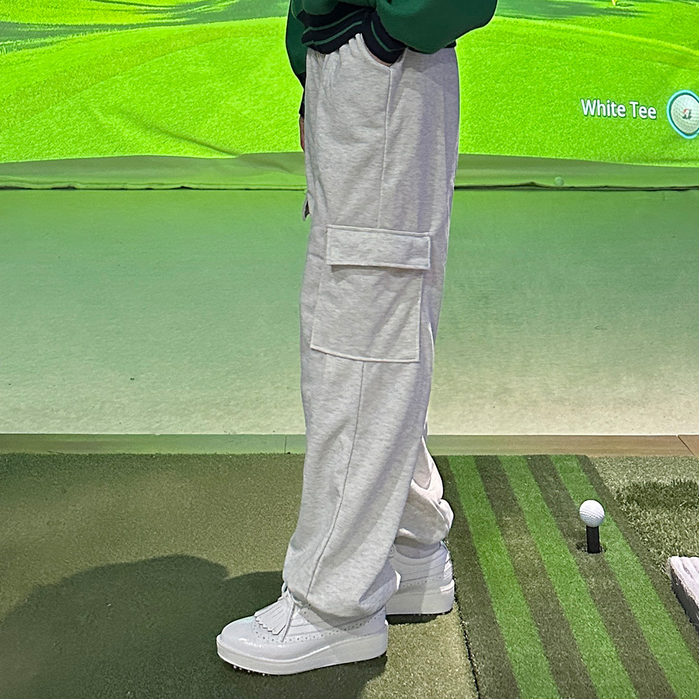 키작녀조거팬츠 여성카고조거팬츠 고무줄 하이웨스트 밴딩 와이드 건빵 - 상세 이미지 4