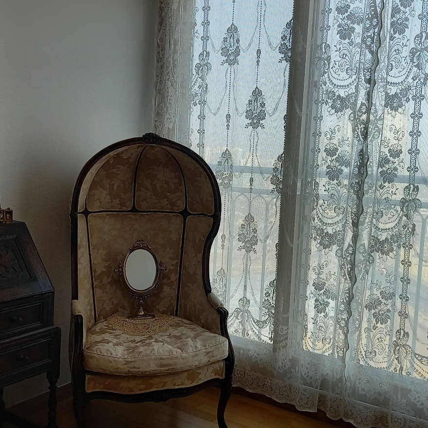 리본부케 스카이 커튼 갖고싶은 영국 레이스 커텐 MYB 스카이