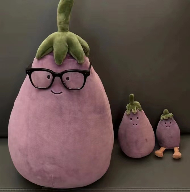 젤리캣 가지 인형 베개 봉제 인형 과일 인형 - 메인 이미지