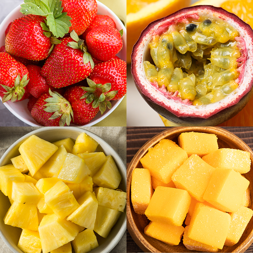냉동 과일 1KG 모음전 딸기 가당 패션후르츠 파인애플 망고 다이스 수입 대용량 업소용 식당용 에이드 요거트