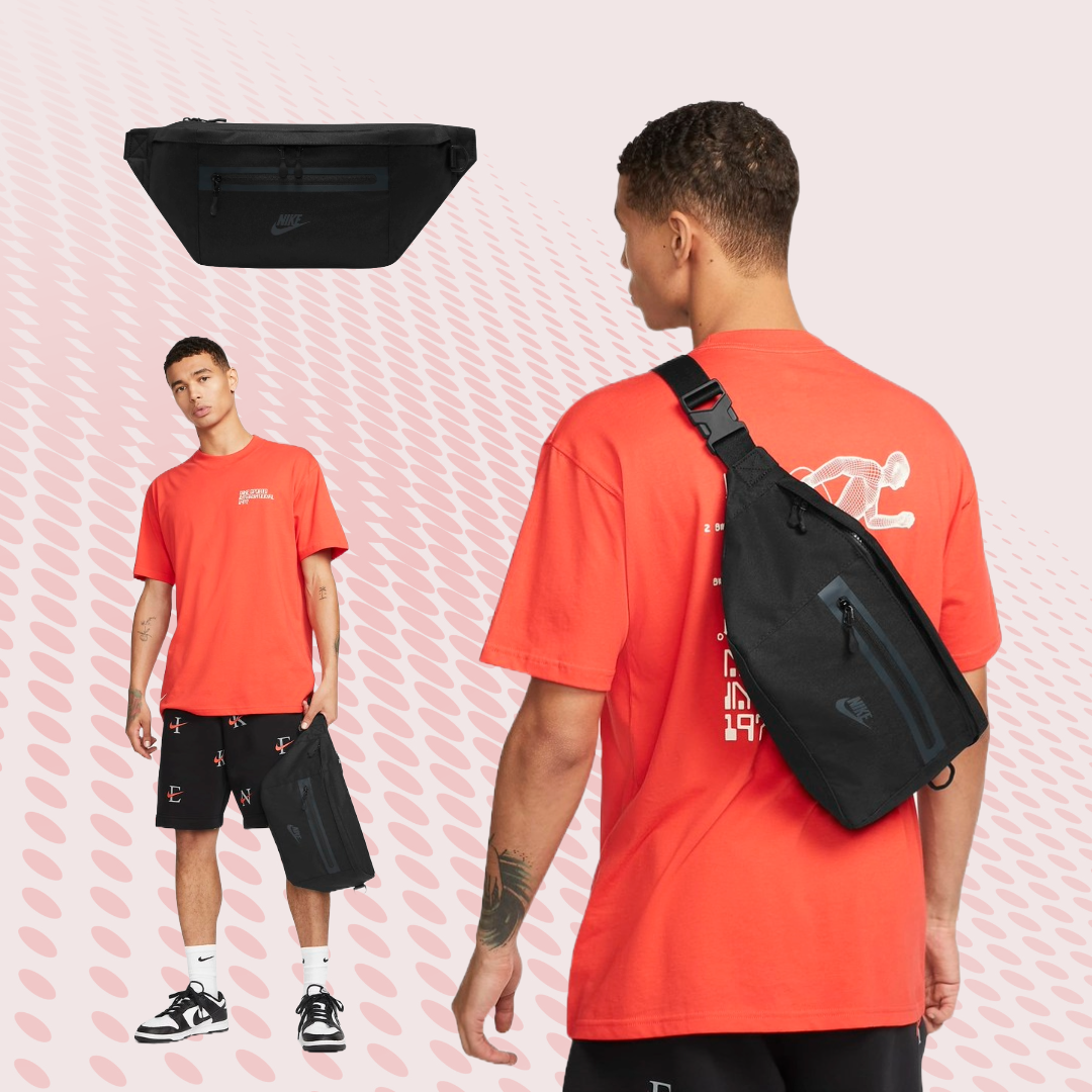 [국내매장판] 나이키 힙색 슬링백 여행용 웨이스트백 테크 힙팩 미니 핸드폰 가방 패니팩(8L)-블랙