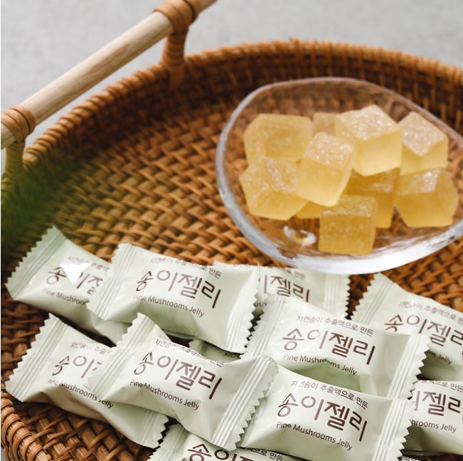 군것질거리 노인 간식 송이 버섯 젤리 자연산 봉화 할아버지 할머니 호박 잴리 사무실 캔틴