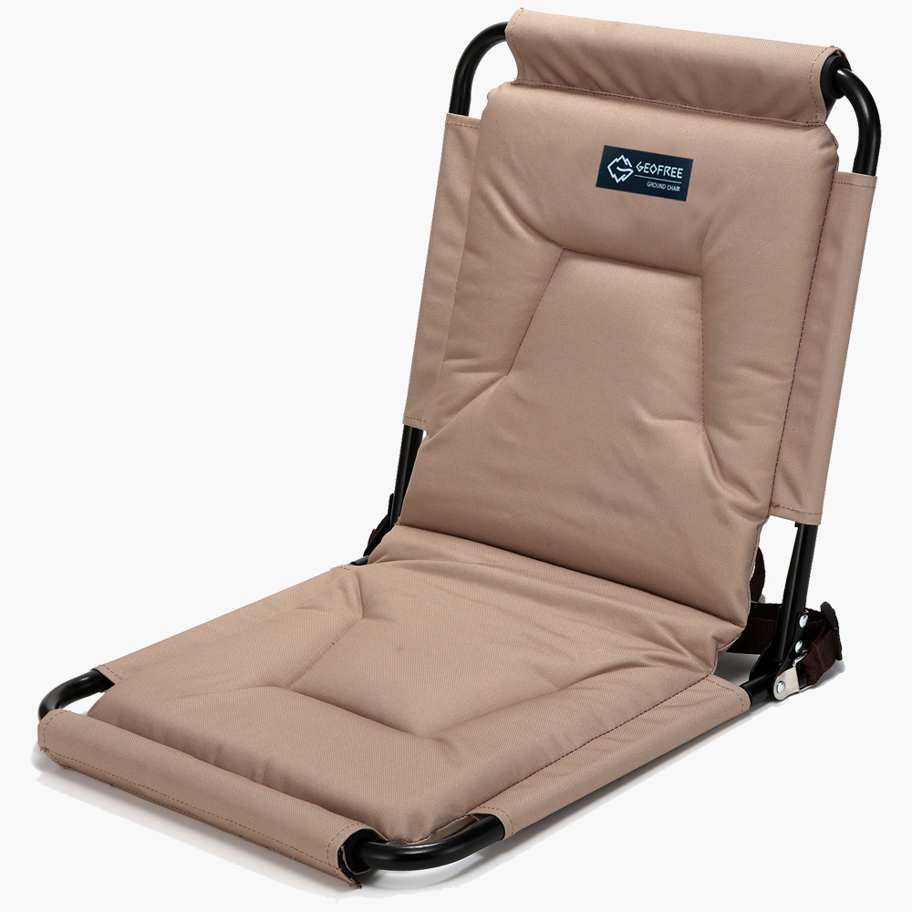 지오프리 릴렉스 그라운드 체어 캠핑 의자 접이식 좌식 페스티벌 피크닉 일반, 베이지, 1개