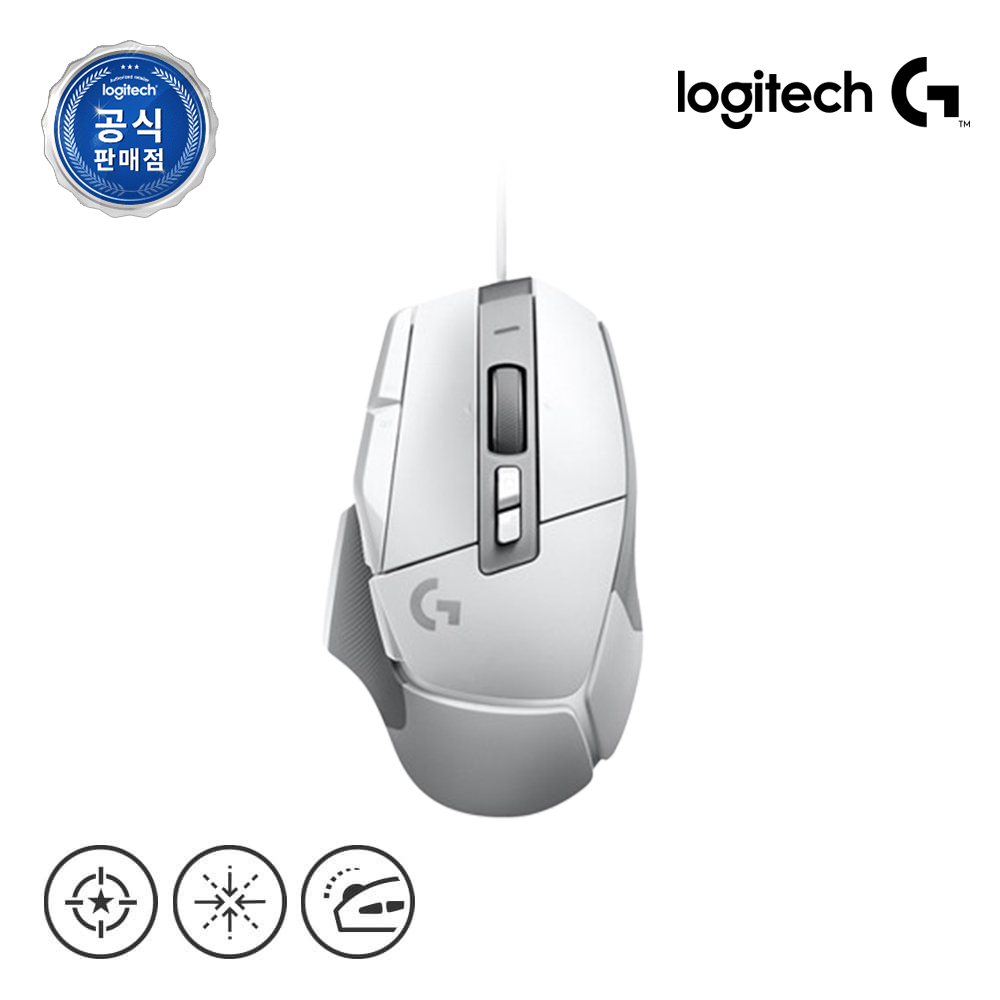 로지텍코리아 공식 G502 X 유선 게이밍 마우스 화이트