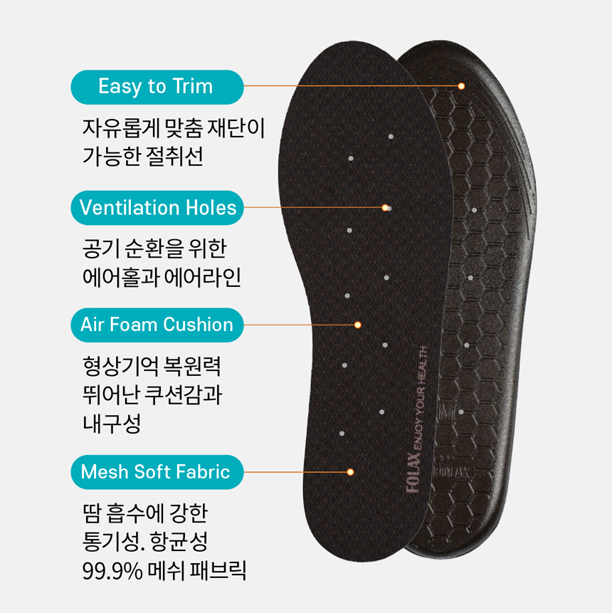 슬림 쿠션 구두 깔창/메모리폼 라텍스 키높이 지간신경종 종자골염 중족골 단화 신발 인솔 이미지 3