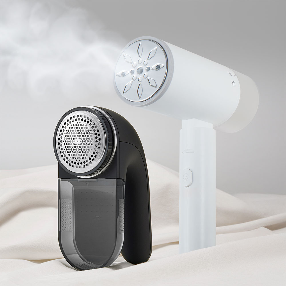 풀라스 휴대용 스팀다리미+세탁소용 보풀제거기 세탁물관리 필수템