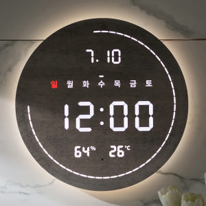 플라이토 백라이트 LED 벽시계 디지털 전자 거실 벽걸이 온습도 와이파이... 솔직 후기 | 실제 배치 사진 포함 - 상품 이미지 3