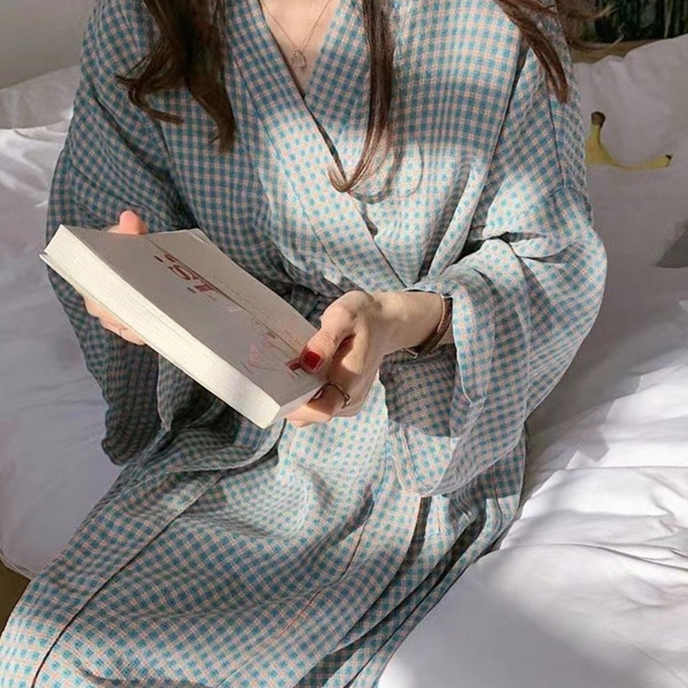 박대표마켓 여성 골프 샤워가운 얇은 목욕가운 욕실 로브 - 상품 이미지