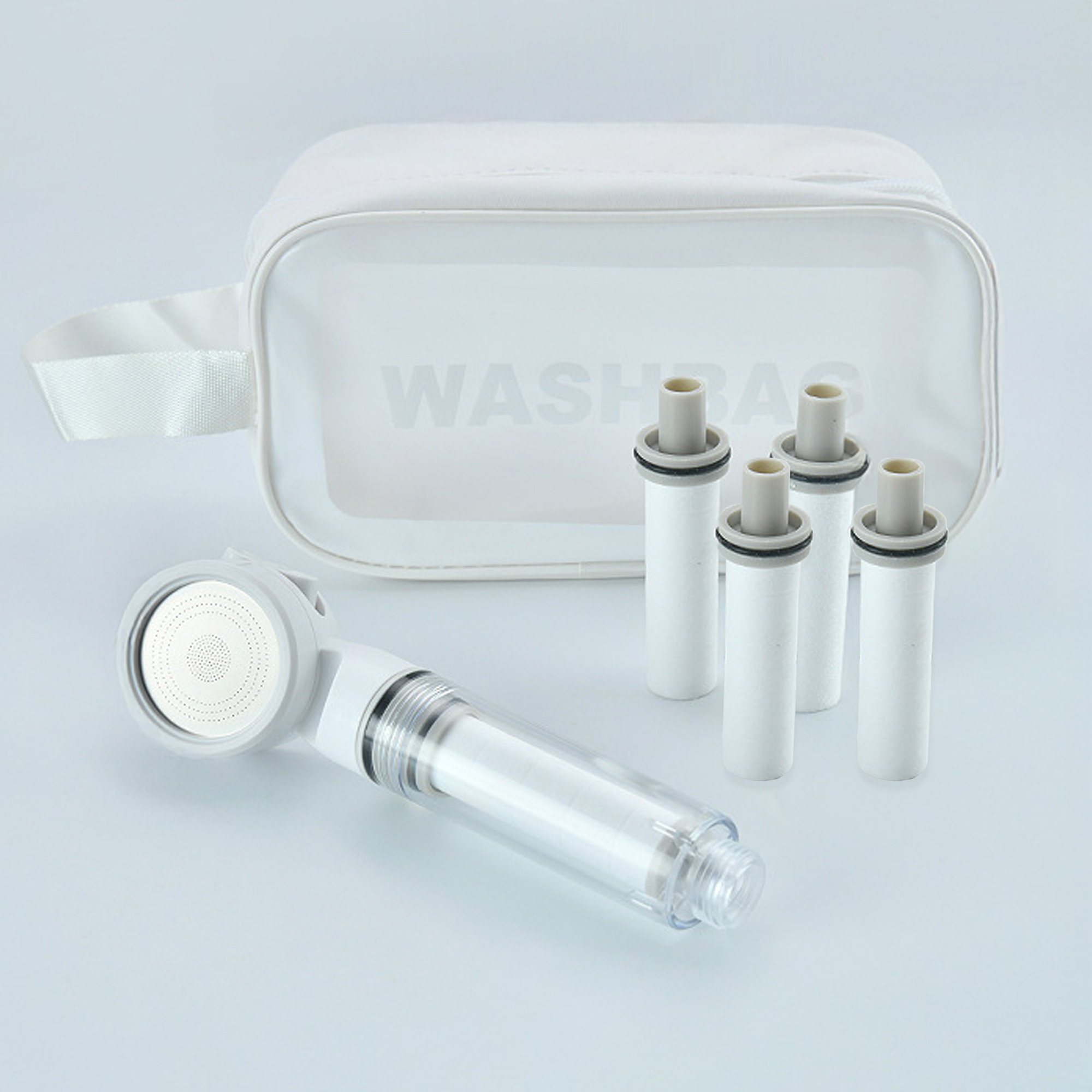 필굿리빙 여행용 샤워 미니 샤워기 헤드+리필 세트