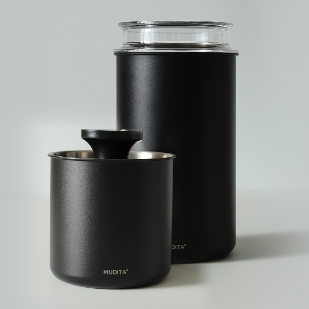 무디타 스텐 이중 잠금 진공 캐니스터 커피 원두 보관용기 1400ml 2P / 밀폐 용기 - 상세 이미지 5