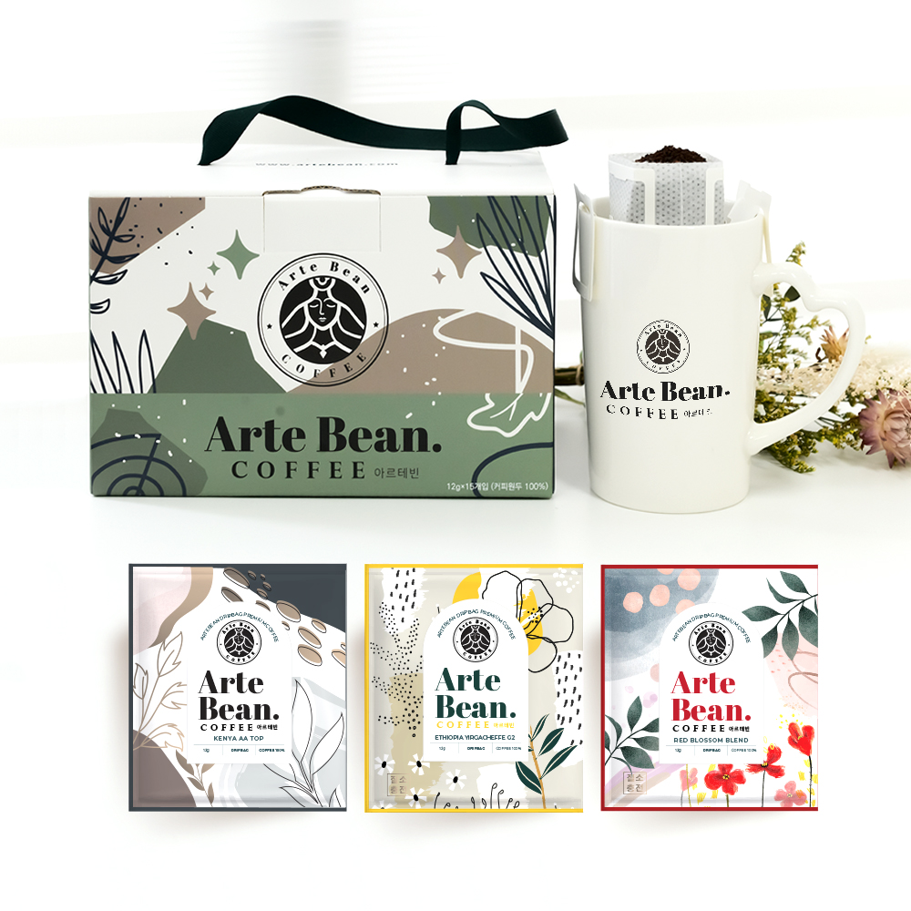 대용량드립백 맛있는 커피 핸드드립 티백커피 싱글 브렌딩12g 3종15개입