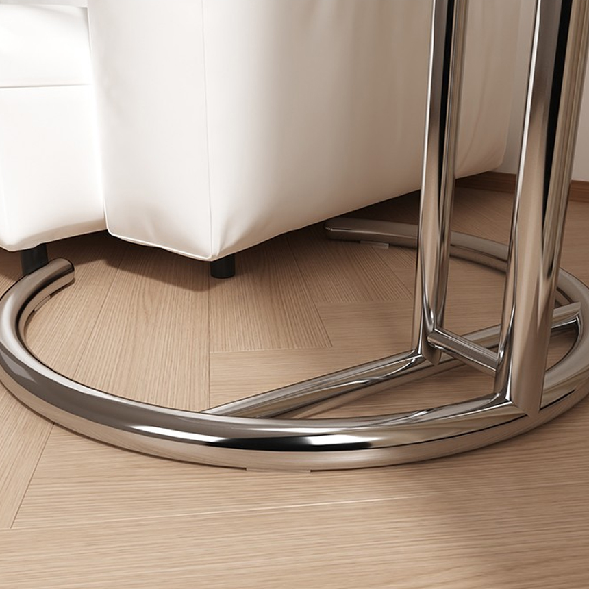 E1027 어드저스터블 클래시콘 사이드 테이블 유리 원형 리프트업