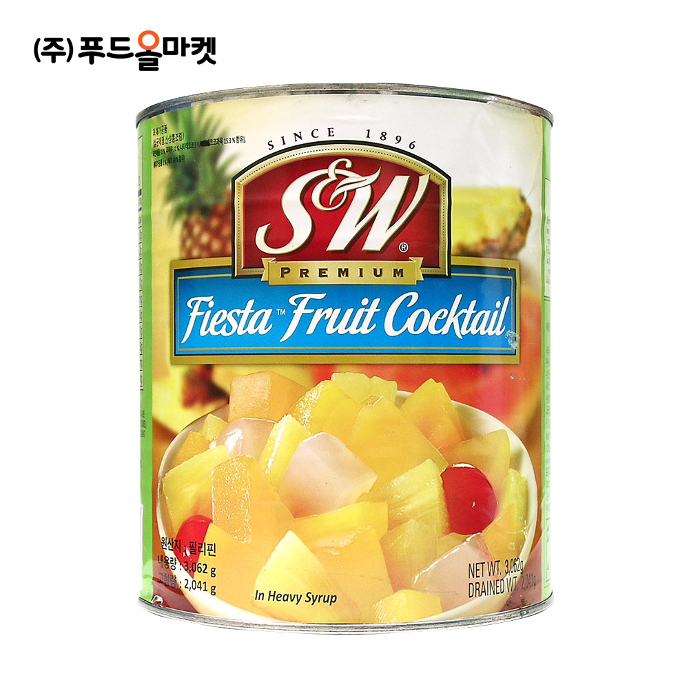 에스앤더블유 프리미엄 피에스타 후르츠칵테일 3062g 한박스 (3.062kg x 6ea) _박스단위출고 : 데이올푸드