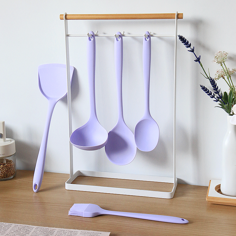 일체형 실리콘 조리도구 세트 3종 국자 요리스푼 주걱 - 상세 이미지 5