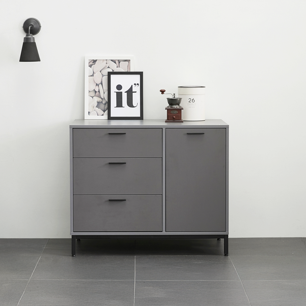 몬드 정수기 커피머신 받침대 선반 다이 탕비실 테이블 수납장 1000x550x835mm, 3단, 멀바우