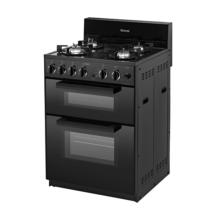 4구 스탠드식 오븐 무수 그릴 가스레인지 올인원 복합 가스 오븐 렌지 미드나잇 블랙