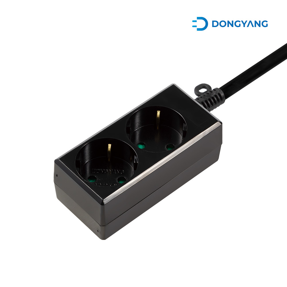 동양 국산 멀티콘센트 안전 블랙멀티탭 2구 접지멀티탭 - 상품 이미지