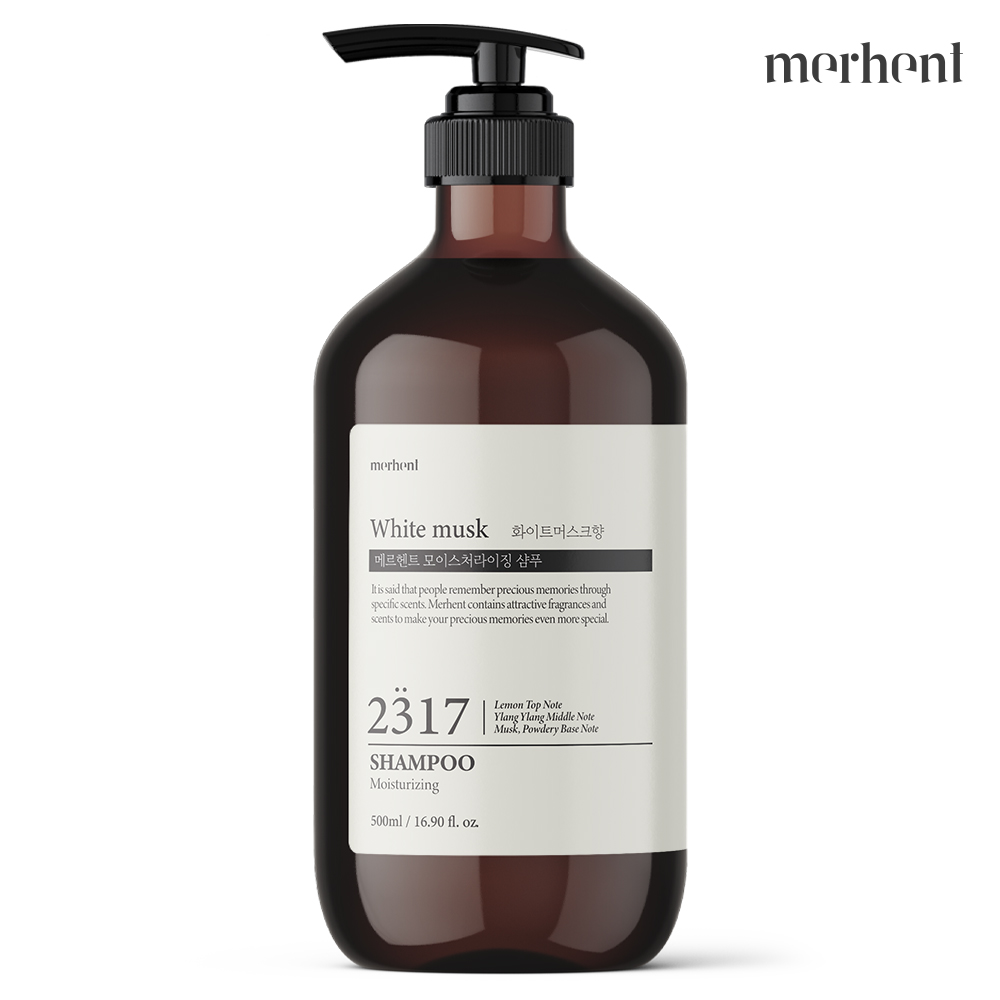 메르헨트 모이스처라이징 샴푸 500ml 화이트머스크향 약산성 두피 정수리냄새 - 메인 이미지